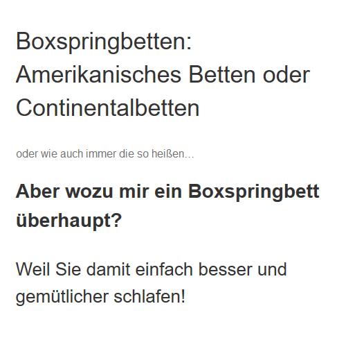 Boxspringbetten Spalt - 🥇 Amerikanische Betten Center: Wasserbetten, Lattenroste, Matratzen,  ✅ Bettenfachgeschäft, Bettwäsche