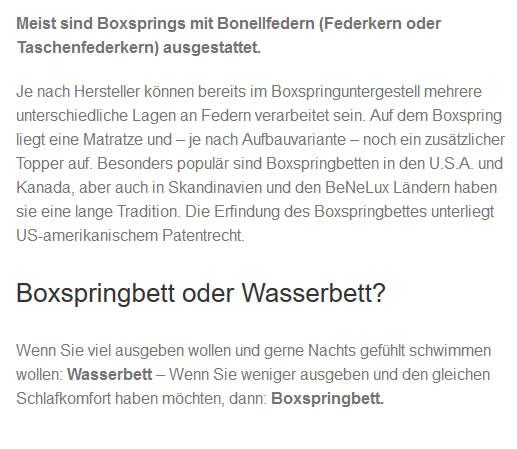 Wasserbetten für  Wartenberg