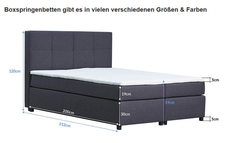 Boxspringbetten Größe: 200*180,160,140, Farbe: Braun, Schwarz, Weiß